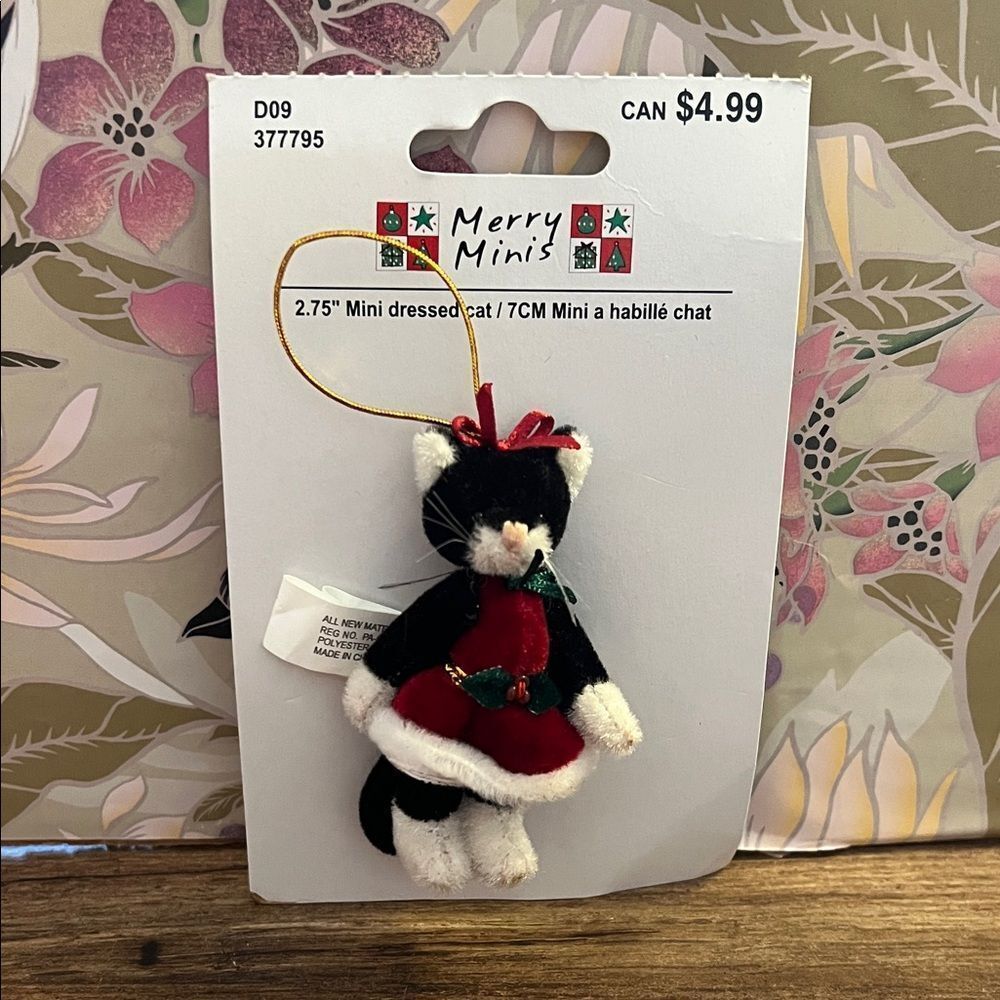 Black and White Cat Ornament